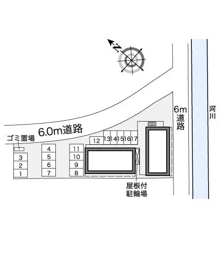 ★手数料０円★大川市向島　月極駐車場（LP）